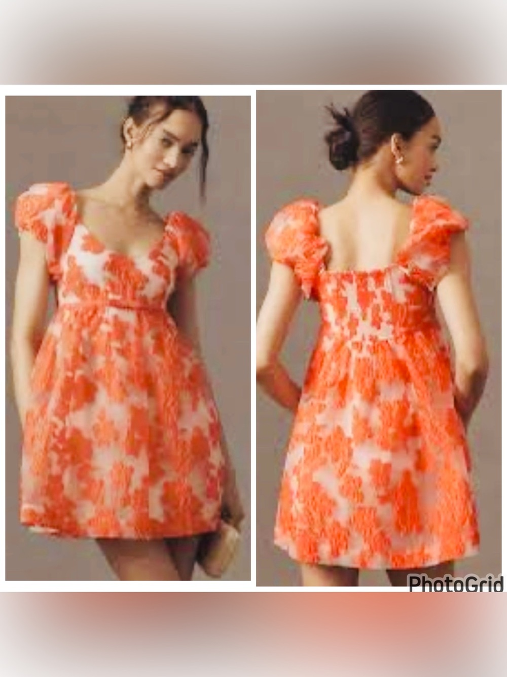 Anthropologie Puff-Sleeve Babydoll Dress with Pockets S NWOT